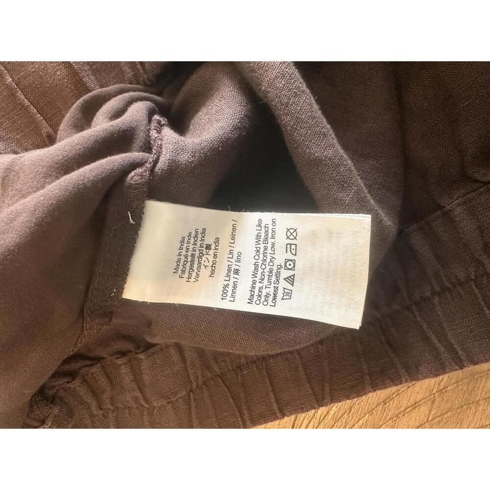 J.Crew 100% Linen Tropez Pull On Shorts 3” in Chocolate Brown Women’s size XL - Picture 8 of 11
